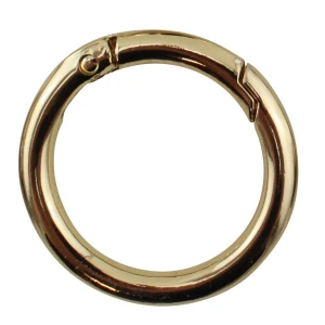 Karabinkrok rund 40mm Messing
