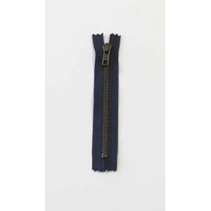 Glidelås 6mm ikke delbar metall 18cm