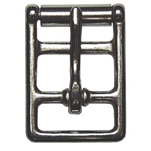 Dobbel Sadelgjordspenne 27mm nikkel - kraftig