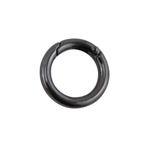 Karabinkrok rund 16mm Gun metal