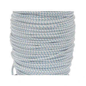 Strikk 4mm Rund Hvit Gummiline metervare