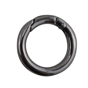 Karabinkrok rund 25mm Gun metal
