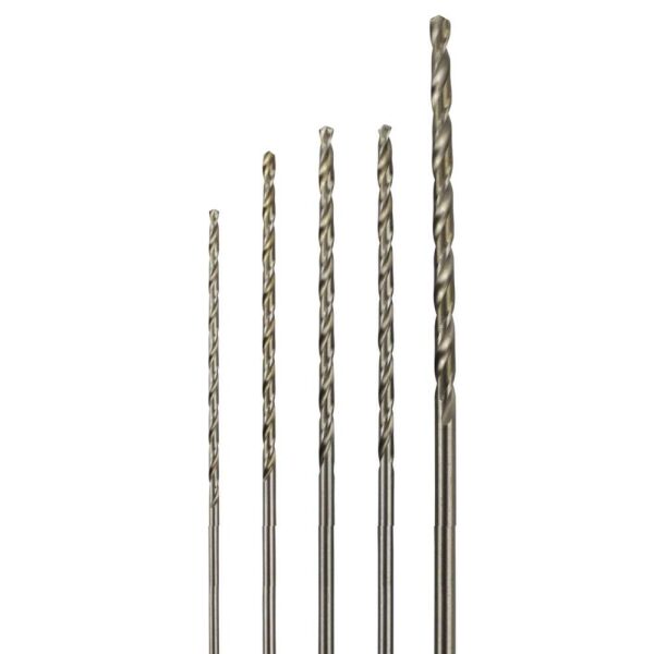 Bor - Ekstra lange HSS, kvalitet 4pk 2- 3- 3,5- 4mm