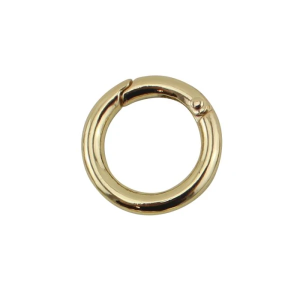 Karabinkrok rund 16mm Messing