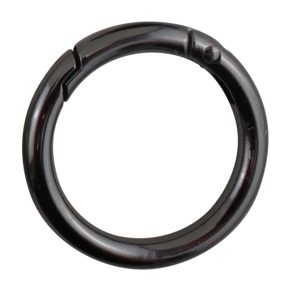 Karabinkrok rund 35mm Gun metal