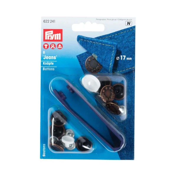 Jeansknapper 17mm Kobber - Prym