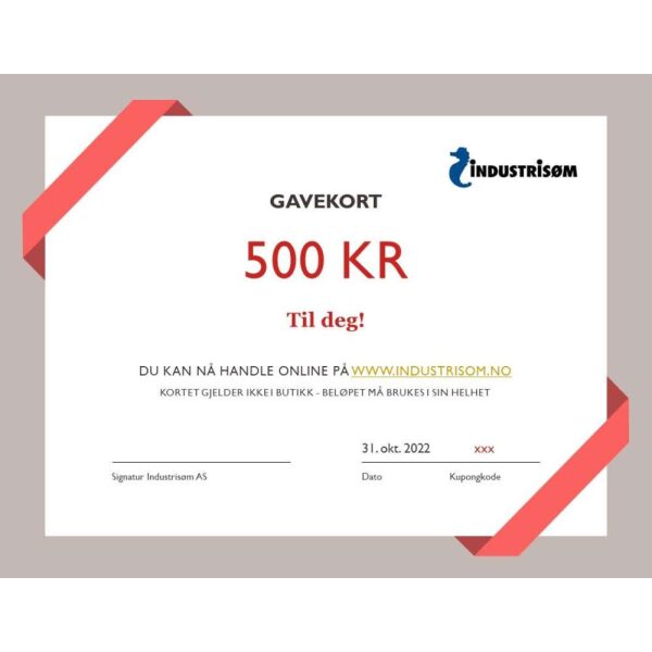 Gavekort 500kr