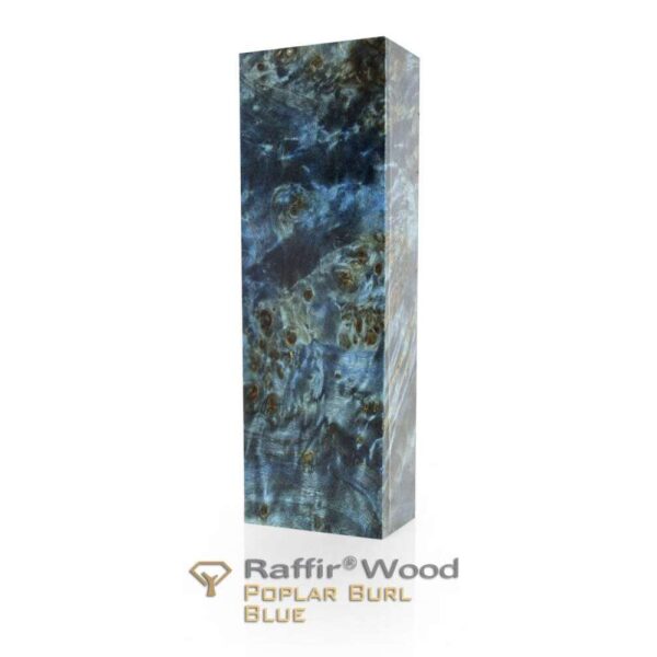 Poplar Burl Blue - Rikule Stabilisert Raffir