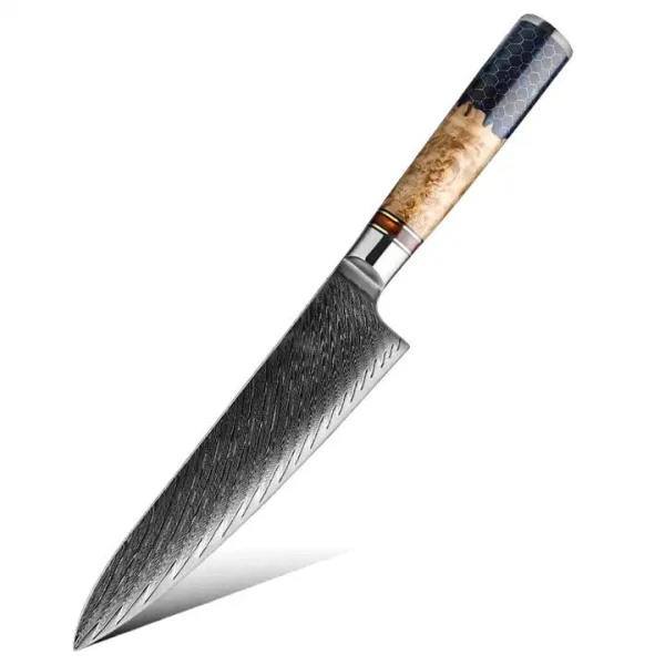 Premium Kokkekniv Chef 7.5" Damask 67 lags stål