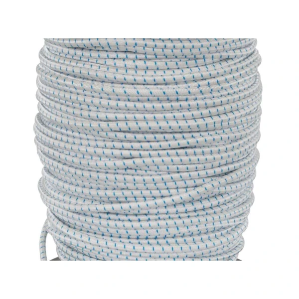 Strikk 4mm Rund Hvit Gummiline metervare