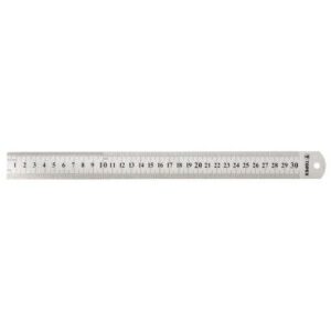 Linjal av stål 30cm Rustfri