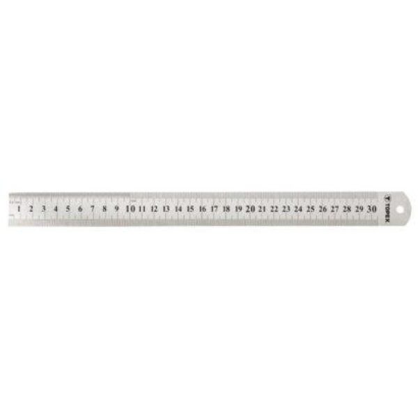 Linjal av stål 30cm Rustfri