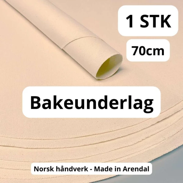 Bakelerret 70cm Rund & Kantsydd Bomull Seilduk