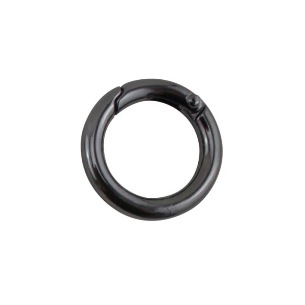 Karabinkrok rund 16mm Gun metal