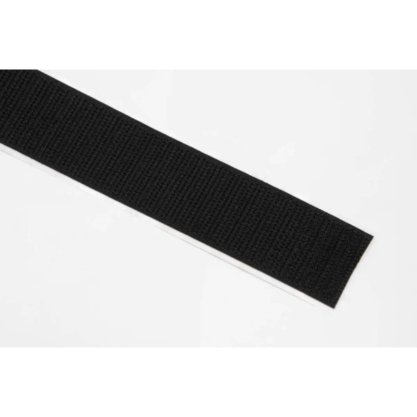 Borrelås 20mm Sort Krok med lim 25meter