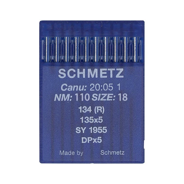 Nål 134 R NM110 Size18 135x5 SY 1955 DPx5 Schmetz 10pk