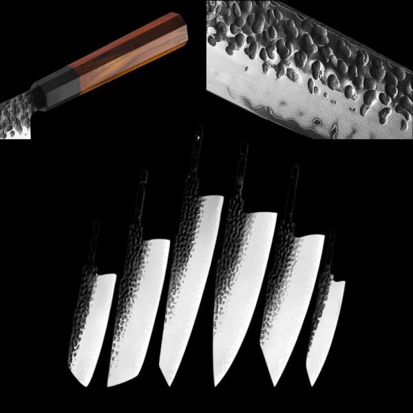 Santoku 5" 127mm Knivblad AUS10 laminert med 430 stål - Bilde 2
