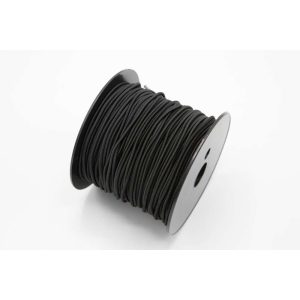 Strikk 3mm sort rund (polyester) RULL 100m
