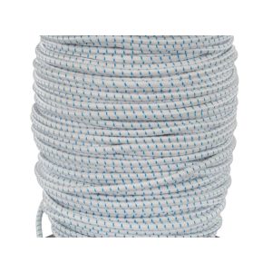 Strikk 4mm Rund Hvit Gummiline 100meter