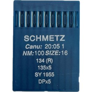 Nål 134 R NM100 Size16 135x5 SY 1955 DPx5 Schmetz 10pk