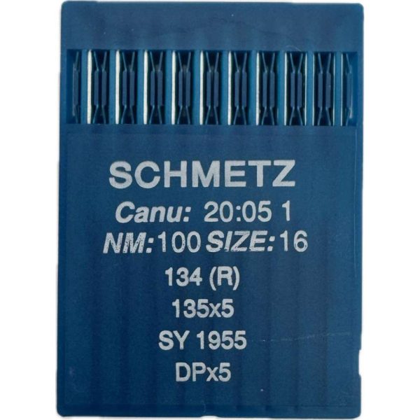 Nål 134 R NM100 Size16 135x5 SY 1955 DPx5 Schmetz 10pk
