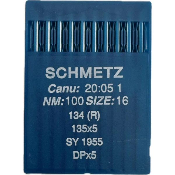 Nål 134 R NM100 Size16 135x5 SY 1955 DPx5 Schmetz 10pk
