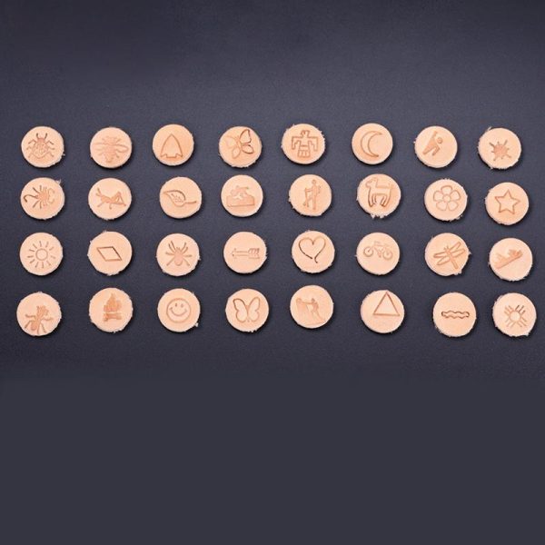 Stempel-sett Symboler 32stk til skinn - Bilde 4