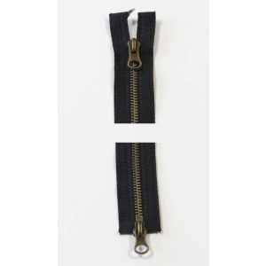 Glidelås 6mm 2-veis 80cm sort
