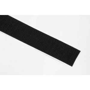 Borrelås 20mm Sort Krok med lim 3meter