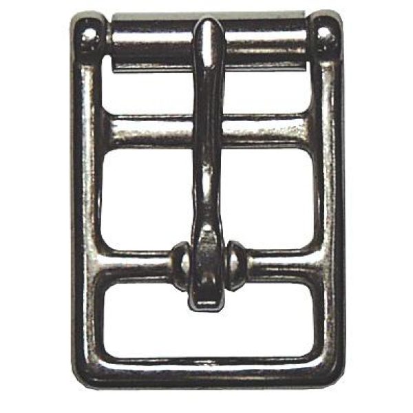 Dobbel Sadelgjordspenne 27mm nikkel - kraftig