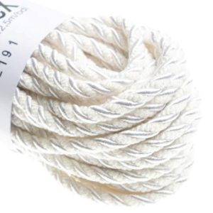 Møbelsnor hvit matt/shiny 12,5m