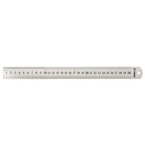 Linjal av stål 30cm Rustfri