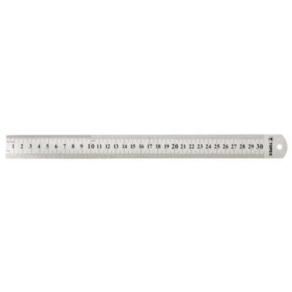 Linjal av stål 30cm Rustfri