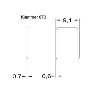 Stifter 4mm 9,1mm JK670-06 Kramper 20.000 Eske