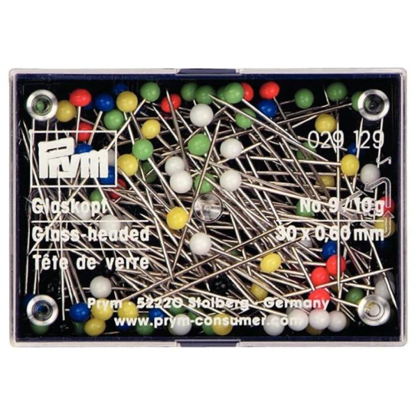 Glasshode knappenåler No. 9/10g 30x0,6mm