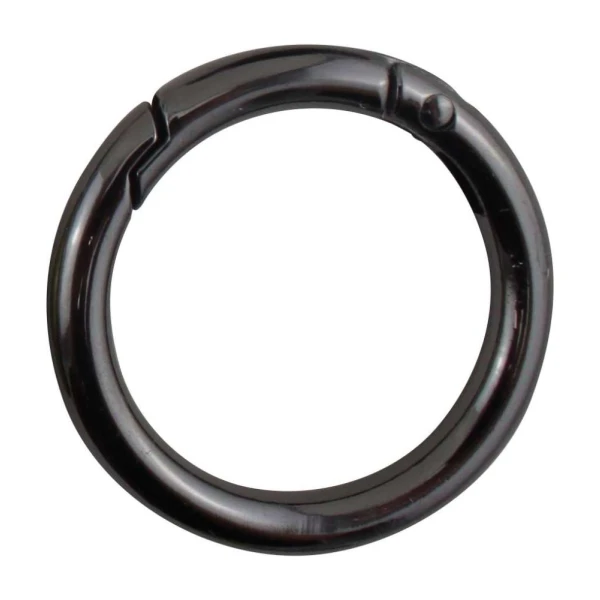 Karabinkrok rund 35mm Gun metal