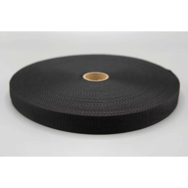Bånd webbing Pingvin 25mm PES SORT RULL 50m