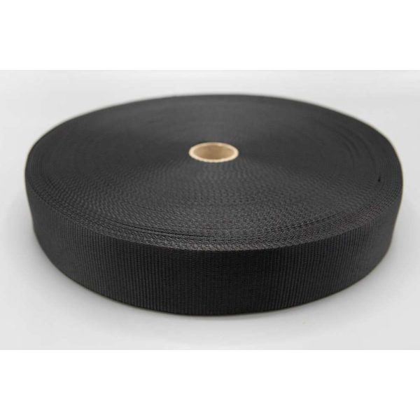 Bånd webbing Pingvin 50mm PES SORT RULL 50m