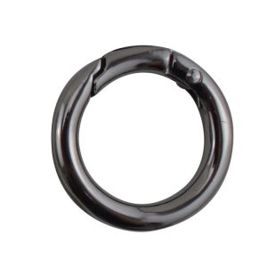 Karabinkrok rund 25mm Gun metal