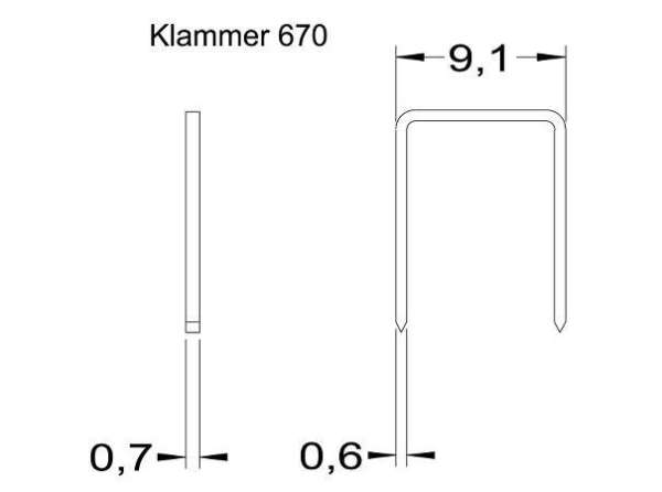 Stifter 10mm 9,1mm RUSTFRI JK670 Kramper 1.000 Bulk