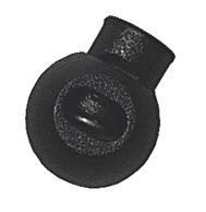 Snørelås C Svart - Stopper for snor 3mm