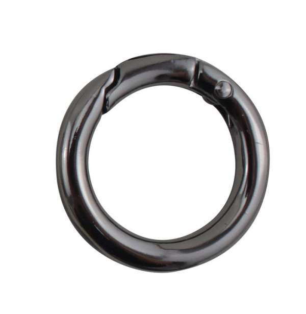 Karabinkrok rund 25mm Gun metal