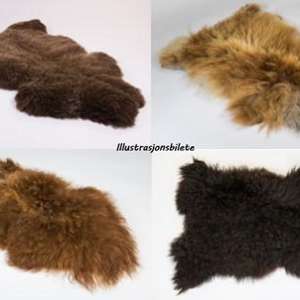 Eksklusivt Norsk Saueskinn - Brun natur 90-100 cm