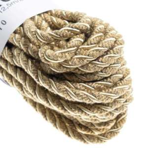 Møbelsnor gul/beige matt/shiny 12,5m