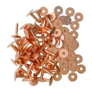 Kobbernitte tynn m/skive 12mm 50stk