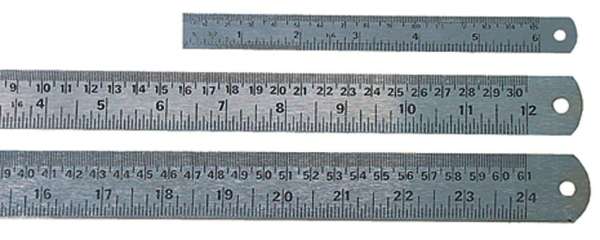 Linjal av stål 15cm