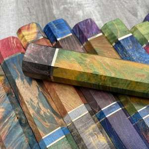 Stabelisert fargerikt skaft til Japansk kokkekniv - Premium