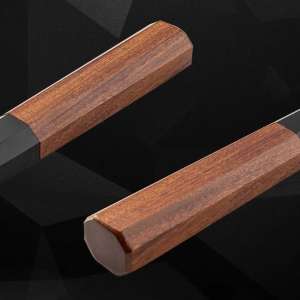 Skaft Mkuruti Wood & svart holk - til japansk kokkekniv