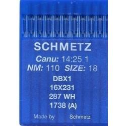 Nål 1738 A DBx1 NM110 SIZE18 16x231 287 WH Schmetz 10pk