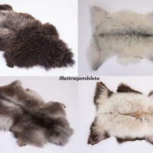 Eksklusivt Norsk Saueskinn - villsau stor